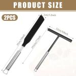 2Pcs Crepe Pan Maker Batter Spreader Spatula, Crepe Spreader and Spatula Set, Stainless Steel Crepe Spreader Tool, Cake Turner Kitchen Utensils With Hanging Hole
