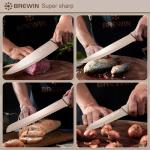 Knife Set, Brewin Kitchen Knife Set, Knives Set for Kitchen, Universal Knife Block, Utility Knife Block Set, New Home Essentials, Apartment Essentials, Dishwasher Safe