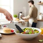 2Pcs Crepe Pan Maker Batter Spreader Spatula, Crepe Spreader and Spatula Set, Stainless Steel Crepe Spreader Tool, Cake Turner Kitchen Utensils With Hanging Hole