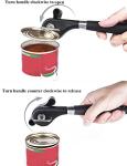 Safety Manual Can Tin Opener,Stainless Steel Ergonomic Anti Slip Design with Smooth Edge Side Cut No Sharp Cuts Can Opener,Lid Lifter that Won't Touch Food