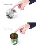Safety Manual Can Tin Opener,Stainless Steel Ergonomic Anti Slip Design with Smooth Edge Side Cut No Sharp Cuts Can Opener,Lid Lifter that Won't Touch Food