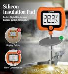 Digital Candy Thermometer with Pot Clip, 10" Long Stainless Steel Probe, Instant Read Kitchen Thermometer for Cooking, Baking, and Candy Making