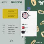 Jewelry Cleaner Steam Cleaning Machine with Heater for Coins,Small Metal Parts,Record,Circuit Board,Daily Necessaries,Lab Tools,etc(1300W, 2L, 110V)