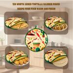 3-in-1 Tortilla Sealer & Crimper with 12” Tortilla Warmer Pouch – Adjustable 6”, 8”, 10” Wrap Press for Tacos, Burritos, Quesadillas, Empanadas – Heat-Resistant, Leak-Proof, Dishwasher Safe