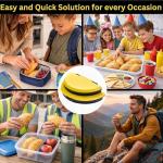 3-in-1 Tortilla Sealer & Crimper with 12” Tortilla Warmer Pouch – Adjustable 6”, 8”, 10” Wrap Press for Tacos, Burritos, Quesadillas, Empanadas – Heat-Resistant, Leak-Proof, Dishwasher Safe