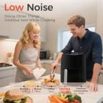 OSTBA 4.5QT Air Fryer with Tempered Glass LED Touch Screen, 6 Presets One-Touch Cooking, Adjustable Temp & Time, Dishwasher Safe Nonstick Basket, Oil-Free Healthy Cooking, 1–4 People