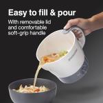 Proctor Silex 32oz Adjustable Temperature Hot Pot, Electric Kettle for Tea, Boiling Water, Cooking Ramen, Noodles and Soup, PFAS-Free Nonstick Coating, White (48507MN)