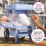 Nostalgia Snow Cone Shaved Ice Machine - Retro Table-Top Slushie Machine Makes 20 ICY Treats - Includes 2 Reusable Plastic Cups & Ice Scoop - Vintage Blue