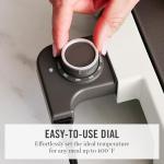 Martha Stewart 12” x 22” Electric Griddle, XL Ceramic Nonstick Flat Top Cooking Surface, Adjustable Temperature Dial, Drip Tray, Dishwasher Safe, 1500W Fast Even Heating, Pancakes & Eggs, Linen White