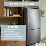 Summit FFBF284SSIM 28" Wide Bottom Freezer Refrigerator, Icemaker, 13.8 cu.ft, Stainless Steel Door, LED Lighting, Energy Star Certified, Perfect for Apartments and Small Kitchen