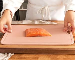 TPU Cutting Board Flexible Mat, 17.3" x 10.6" Nonslip Korean cutting board for kitchen, BPA Free Flexible Chopping Board, TPU Material Double-sided Dishwasher Safe