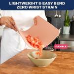 TPU Cutting Board Flexible Mat, 17.3" x 10.6" Nonslip Korean cutting board for kitchen, BPA Free Flexible Chopping Board, TPU Material Double-sided Dishwasher Safe