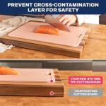 TPU Cutting Board Flexible Mat, 17.3" x 10.6" Nonslip Korean cutting board for kitchen, BPA Free Flexible Chopping Board, TPU Material Double-sided Dishwasher Safe