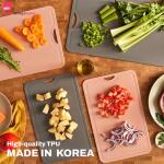 TPU Cutting Board Flexible Mat, 17.3" x 10.6" Nonslip Korean cutting board for kitchen, BPA Free Flexible Chopping Board, TPU Material Double-sided Dishwasher Safe