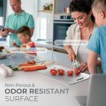 Stainless Steel Cutting Boards For Kitchen - Stainless Steel Cutting Board with Juice Grooves, Double Sided, 3 Pack Sizes, Durable and Clean Chopping Boards for Home or Professional Use