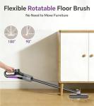 AbuDodo Cordless Vacuum Cleaner, Stick Vacuum Cordless Rechargeable with Powerful Suction and LED Display, Portable Vacuum Cleaners for Home, Wireless Vacuum for Hardwood Floor Carpet Pet Hair, Black