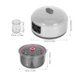 Alipis Automatic Yogurt Maker Machine 1.2l with Temperature Control Lcd Display 36-hour Timer Stainless Steel Electric Yogurt Fermentation Appliance with 5 Individual Cups for Homemade