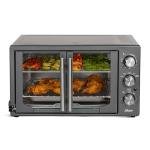 Oster Extra-Large 42L French Door Countertop Toaster Oven, 6-in-1 Air Fryer Oven with Air Fry Rack, Wire Rack, Baking Pan and Crumb Tray, Stainless Steel