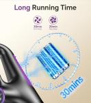 AbuDodo Cordless Vacuum Cleaner, Stick Vacuum Cordless Rechargeable with Powerful Suction and LED Display, Portable Vacuum Cleaners for Home, Wireless Vacuum for Hardwood Floor Carpet Pet Hair, Black