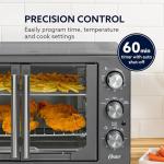 Oster Extra-Large 42L French Door Countertop Toaster Oven, 6-in-1 Air Fryer Oven with Air Fry Rack, Wire Rack, Baking Pan and Crumb Tray, Stainless Steel