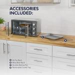 Oster Extra-Large 42L French Door Countertop Toaster Oven, 6-in-1 Air Fryer Oven with Air Fry Rack, Wire Rack, Baking Pan and Crumb Tray, Stainless Steel