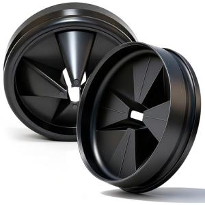 Qryuvfek 2PCS Garbage Disposal Splash Guards, 3 3/8" Upgraded Noise-Reducing Nitrile Collar Drain Plug, Sink Baffle QCB-AM Replacement for InSinkErator Evolution Series, Black