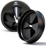 Qryuvfek 2PCS Garbage Disposal Splash Guards, 3 3/8" Upgraded Noise-Reducing Nitrile Collar Drain Plug, Sink Baffle QCB-AM Replacement for InSinkErator Evolution Series, Black