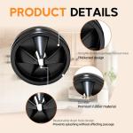 Qryuvfek 2PCS Garbage Disposal Splash Guards, 3 3/8" Upgraded Noise-Reducing Nitrile Collar Drain Plug, Sink Baffle QCB-AM Replacement for InSinkErator Evolution Series, Black