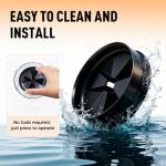 Qryuvfek 2PCS Garbage Disposal Splash Guards, 3 3/8" Upgraded Noise-Reducing Nitrile Collar Drain Plug, Sink Baffle QCB-AM Replacement for InSinkErator Evolution Series, Black