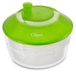 Ozeri Italian Made Fresca Salad Spinner and Serving Bowl, BPA-Free, Green, 4.4 qt