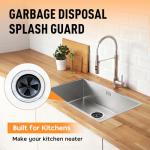 Qryuvfek 2PCS Garbage Disposal Splash Guards, 3 3/8" Upgraded Noise-Reducing Nitrile Collar Drain Plug, Sink Baffle QCB-AM Replacement for InSinkErator Evolution Series, Black