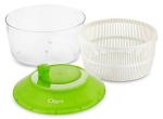 Ozeri Italian Made Fresca Salad Spinner and Serving Bowl, BPA-Free, Green, 4.4 qt