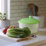 Ozeri Italian Made Fresca Salad Spinner and Serving Bowl, BPA-Free, Green, 4.4 qt