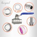 Horiznext npt 1/2 home brew bulkhead ball valve stainless steel 304 for Homebrew beer Kettle tap equipment kit, weldless water tank spigot (1 pc)