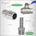 Horiznext npt 1/2 home brew bulkhead ball valve stainless steel 304 for Homebrew beer Kettle tap equipment kit, weldless water tank spigot (1 pc)