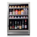Ca'Lefort 24 Inch Beverage Refrigerator - 180 Can Beverage Fridge with 34°-54°F, Built in or Freestanding Beverage Cooler with Glass Door and 3 LED, Drink Fridge for Home/Kitchen(5.65 cu.ft)