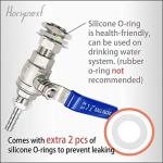 Horiznext npt 1/2 home brew bulkhead ball valve stainless steel 304 for Homebrew beer Kettle tap equipment kit, weldless water tank spigot (1 pc)