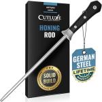 Cutluxe Honing Rod, Professional Knife Sharpener Rod – 10" Honing Steel – Ergonomic Handle Design, Grilling Gifts for Men – Artisan Series