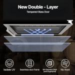 Ca'Lefort 24 Inch Beverage Refrigerator - 180 Can Beverage Fridge with 34°-54°F, Built in or Freestanding Beverage Cooler with Glass Door and 3 LED, Drink Fridge for Home/Kitchen(5.65 cu.ft)