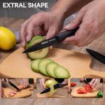 EMERZ Paring Knife with Cover Sheath, Black,3.5 Inch Stainless Steel Fruit and Vegetable Knife, Paring Knives Set of 6, Ultra Sharp Small Kitchen Knife with PP Plastic Ergonomic Handle.