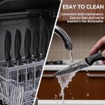 EMERZ Paring Knife with Cover Sheath, Black,3.5 Inch Stainless Steel Fruit and Vegetable Knife, Paring Knives Set of 6, Ultra Sharp Small Kitchen Knife with PP Plastic Ergonomic Handle.