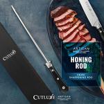 Cutluxe Honing Rod, Professional Knife Sharpener Rod – 10" Honing Steel – Ergonomic Handle Design, Grilling Gifts for Men – Artisan Series