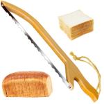 Sanyakti Serrated Bread Knife, Bread Slicer for Homemade Bread, Premium Wooden Handle Stainless Steel Saw Sourdough Bread Knife Simple Use 14.5 in (Updated Version)