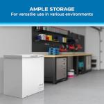 Avanti 5.0 Cu. Ft. Garage Ready Chest Freezer with Removable Storage Basket, External Temperature Control, Manual Defrost, Power Indicator Light, 5.0 Cu. Ft., White