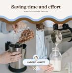 Almond Cow Nut Milk Maker Machine, Plant-Based Milk Maker for Almond, Oat, Cashew, Soy Milk, Stainless Steel, No Straining Needed - Makes 5-6 Cups, 120V