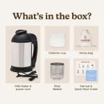 Almond Cow Nut Milk Maker Machine, Plant-Based Milk Maker for Almond, Oat, Cashew, Soy Milk, Stainless Steel, No Straining Needed - Makes 5-6 Cups, 120V