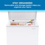 Avanti 5.0 Cu. Ft. Garage Ready Chest Freezer with Removable Storage Basket, External Temperature Control, Manual Defrost, Power Indicator Light, 5.0 Cu. Ft., White