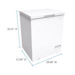 Avanti 5.0 Cu. Ft. Garage Ready Chest Freezer with Removable Storage Basket, External Temperature Control, Manual Defrost, Power Indicator Light, 5.0 Cu. Ft., White