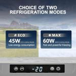 zcamp GES35 Portable Freezer,Dual Zone 12 Volt Car Refrigerator,25QT(24L) 12v cooler Fast Cooling Fridge, with 12/24V DC 100-240V AC for Camping, Outdoor, Travel, RV, Truck