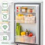 Poeland Refrigerator Organizer Box, Fridge Side Door Storage Containers Plastic Translucent Pack of 4